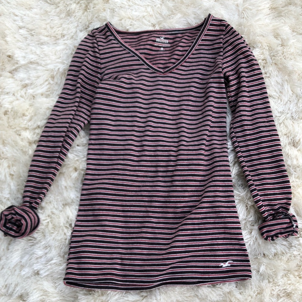 Hollister long sleeve top red